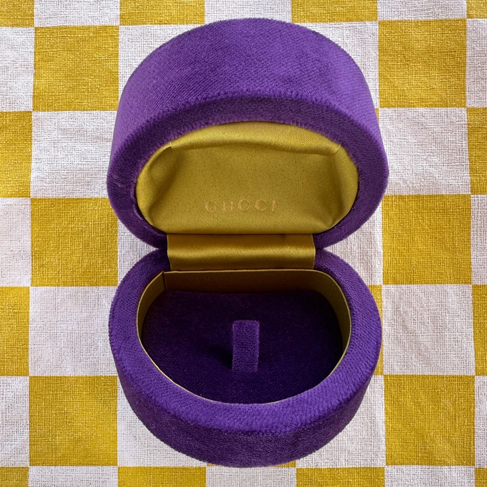 Gucci Purple Velvet Ring Box